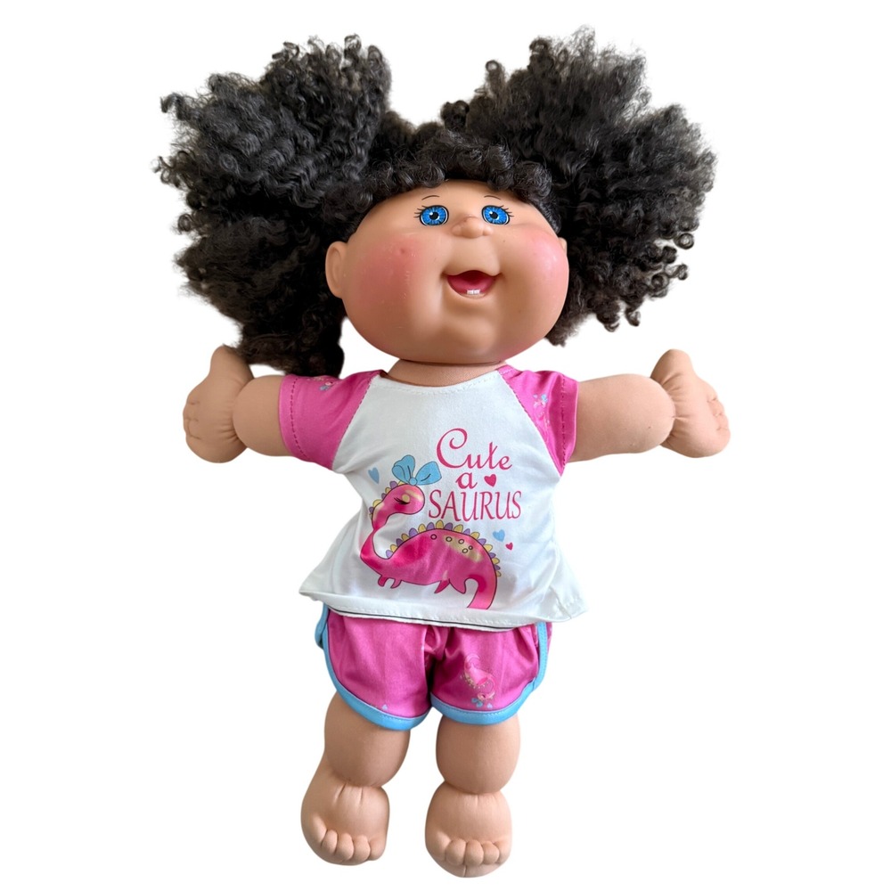 Cabbage Patch Kids 2015 WCT-17K Doll Cute-a-Saurus Outfit Pink Blue Eyes 14 inch